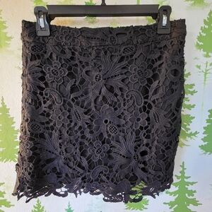 Banana Republic Black Lace Crochet Skirt